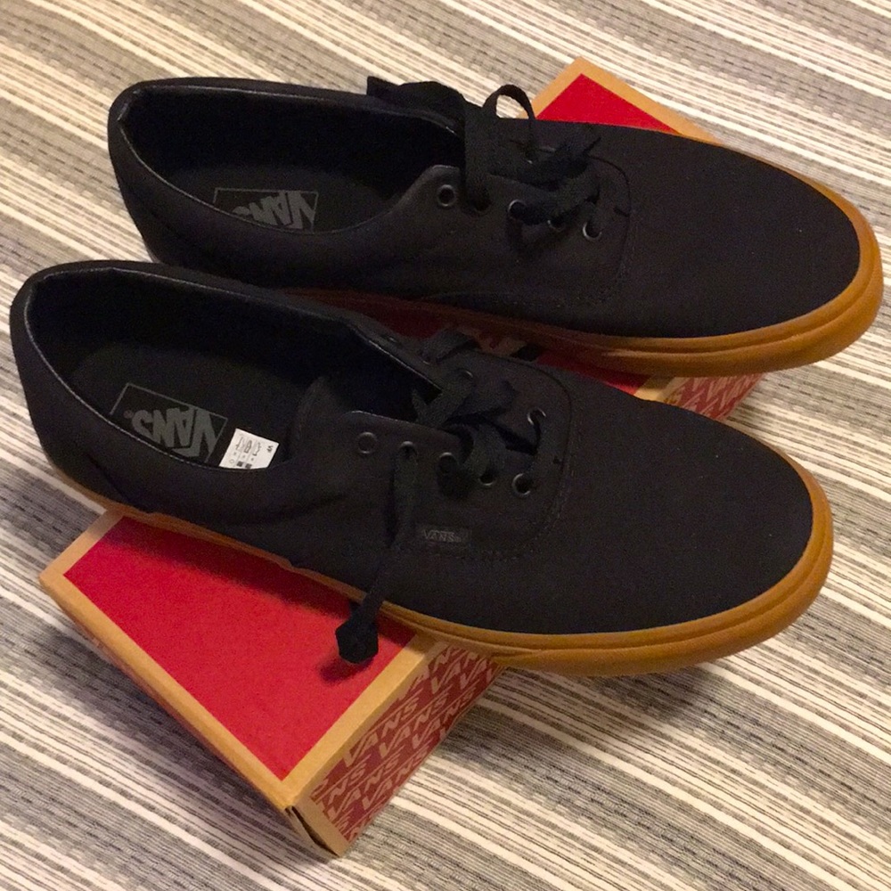 Men’s Vans Black Gum Era Sneakers
